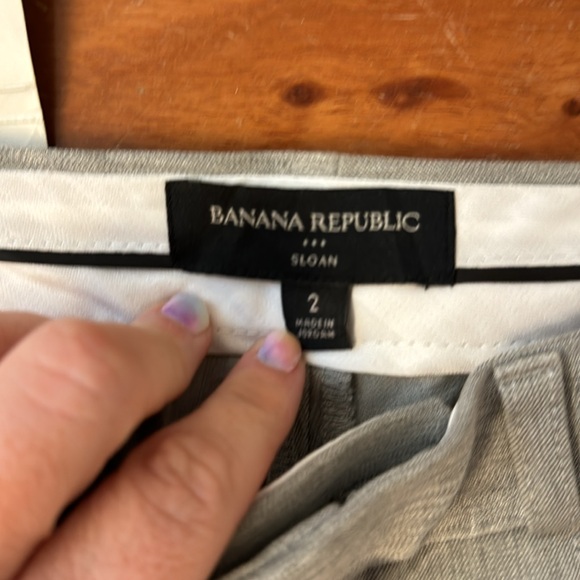 NWT Banana Republic Sloan pant. Size 2. Heather gray. Ankle length. - Picture 3 of 6